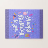 Fijne verjaardag voor jou legpuzzel (Horizontaal)