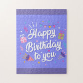 Fijne verjaardag voor jou legpuzzel (Verticaal)