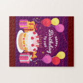 Fijne verjaardag voor jou legpuzzel (Horizontaal)