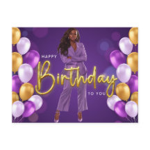 Fijne verjaardag voor jou Melanin Sista Black Quee