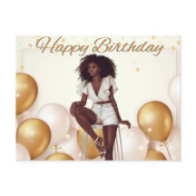 Fijne verjaardag voor jou Melanin Sista Black Quee