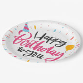 Fijne verjaardag voor jou papieren bordje (Gekanteld)