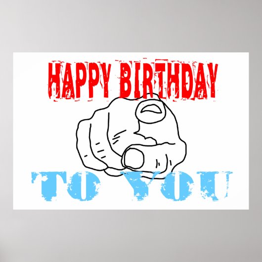 Fijne verjaardag voor jou poster (Voorkant)