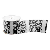 "Fijne verjaardag voor jou" QR-code Satijnen Lint (Spoel)