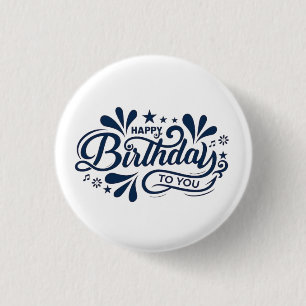Fijne verjaardag voor jou- ronde button 3,2 cm