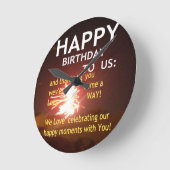 Fijne verjaardag voor jou ronde klok (Hoek)