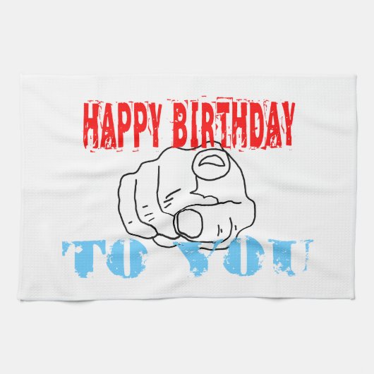 Fijne verjaardag voor jou theedoek (Horizontaal)