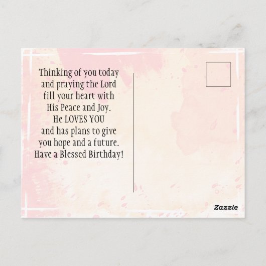 Fijne verjaardag voor jullie Bijbelse versie Briefkaart (Achterkant)