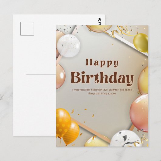 Fijne verjaardag voor jullie briefkaart (Voorkant / Achterkant)