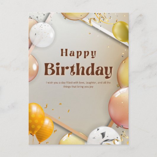 Fijne verjaardag voor jullie briefkaart (Voorkant)