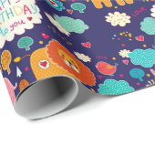 Fijne verjaardag voor jullie kalveren cadeaupapier (Rol Hoek)