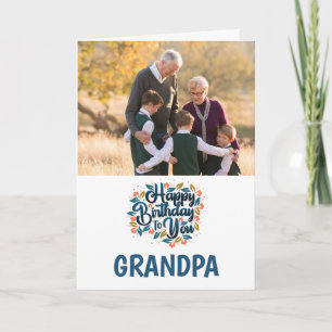 Fijne verjaardag voor jullie opa fotokaart kaart
