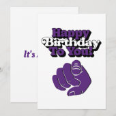 Fijne verjaardag voor jullie Paarse uitnodiging (Voorkant / Achterkant)