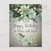 Fijne verjaardag voor mam | Waterverf Succulent Sw Briefkaart (Voorkant)