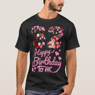 Fijne verjaardag voor mij 32 jaar oude vrouwenklok t-shirt
