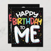 Fijne verjaardag voor mij, grappig verjaardagsfees (Voorkant / Achterkant)