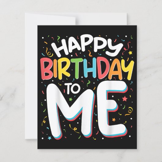 Fijne verjaardag voor mij, grappig verjaardagsfees (Voorkant)