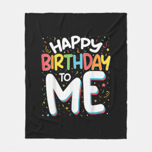 Fijne verjaardag voor mij, grappig verjaardagsfees fleece deken