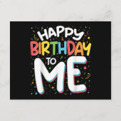 Fijne verjaardag voor mij, grappig verjaardagsfees informatiekaartje (Achterkant)