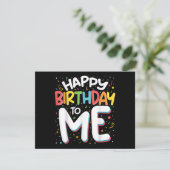 Fijne verjaardag voor mij, grappig verjaardagsfees informatiekaartje (Staand voorkant)