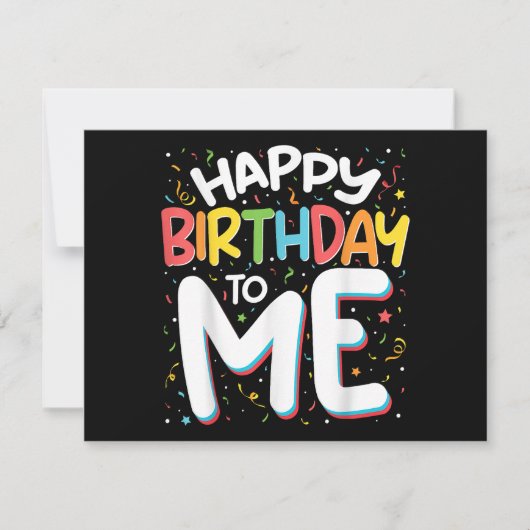 Fijne verjaardag voor mij, grappig verjaardagsfees kaart (Voorkant)
