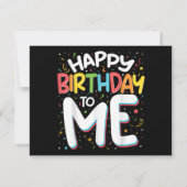 Fijne verjaardag voor mij, grappig verjaardagsfees kaart (Achterkant)