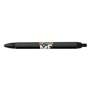 Fijne verjaardag voor mij, grappig verjaardagsfees zwarte inkt pen