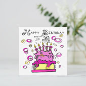 Fijne verjaardag voor mij kaart (Staand voorkant)