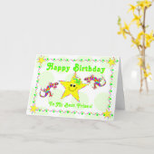 Fijne verjaardag voor mijn beste vriend kaart (Gele Bloem)