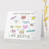 Fijne verjaardag voor mijn beste vriendin kaart (Gele Bloem)