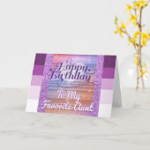 Fijne verjaardag voor mijn favoriete tante Kaart (Gele Bloem)