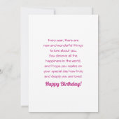 Fijne verjaardag voor mijn geweldige dochter kaart (Achterkant)