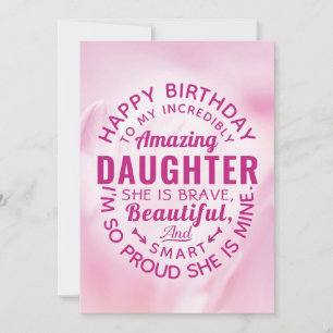 Fijne verjaardag voor mijn geweldige dochter kaart