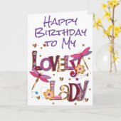 FIJNE VERJAARDAG VOOR MIJN LIEVE DAME KAART (Gele Bloem)