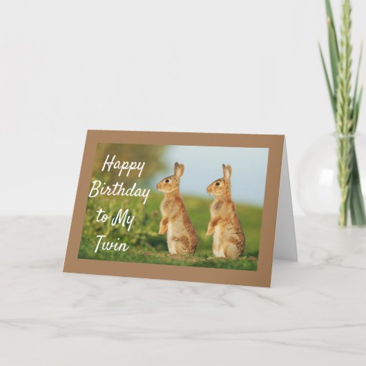 FIJNE VERJAARDAG VOOR MIJN "TWEELING" KAART (Voorkant)