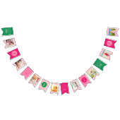 Fijne verjaardag voor u Elke Leeftijd Roze foto Vlaggetjes (Alle)