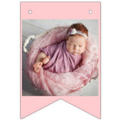 Fijne verjaardag voor u Elke Leeftijd Roze foto Vlaggetjes (Tweede vlag)