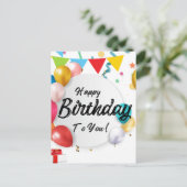 Fijne verjaardag voor u "Vier in stijl: Feestdagenkaart (Staand voorkant)