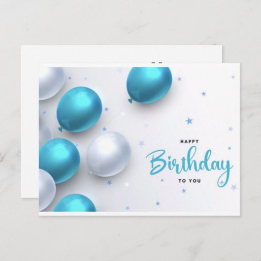 Fijne verjaardag voor uw Briefkaart (Voorkant / Achterkant)