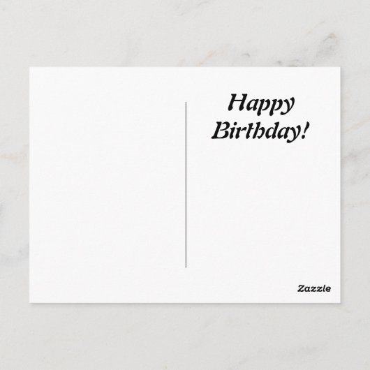 Fijne verjaardag voor uw Briefkaart (Achterkant)