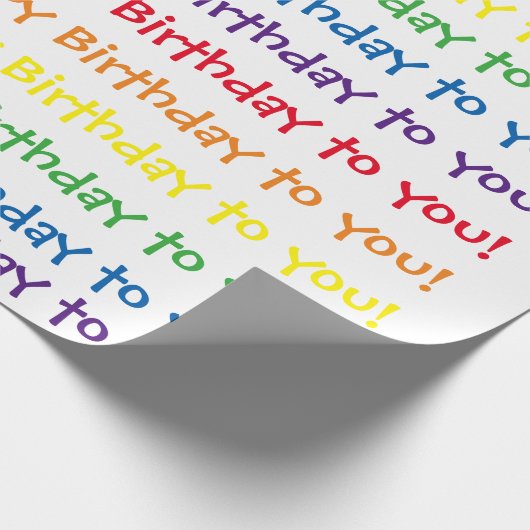 Fijne verjaardag voor uw omslagpapier - Regenboog Cadeaupapier (Hoek)