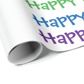 Fijne verjaardag voor uw omslagpapier - Regenboog Cadeaupapier (Rol Hoek)