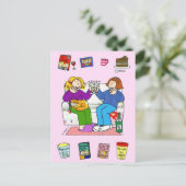 Fijne verjaardag voor Vrouw vriend. Briefkaart (Staand voorkant)