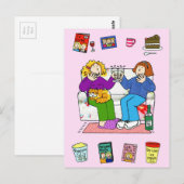 Fijne verjaardag voor Vrouw vriend. Briefkaart (Voorkant / Achterkant)