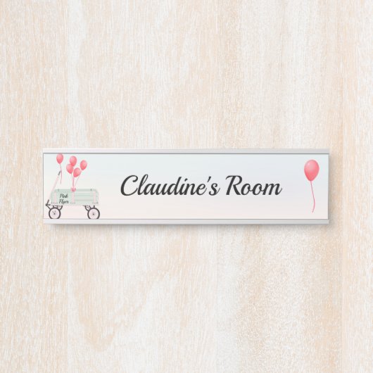 Fijne verjaardag Wagon, naam van meisjesnaam Deurbordje (Voorkant)