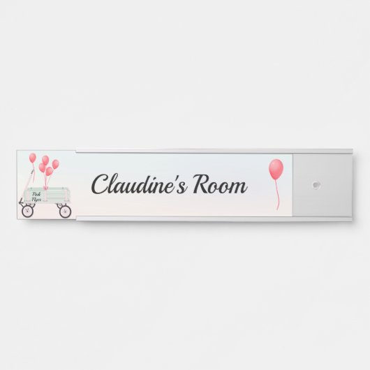 Fijne verjaardag Wagon, naam van meisjesnaam Deurbordje (Voorkant)