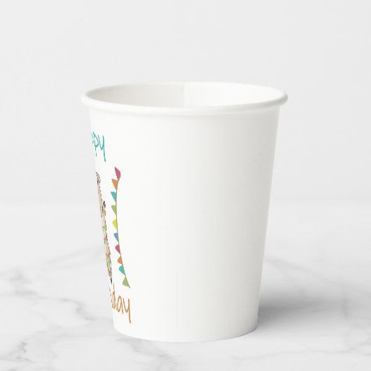 Fijne verjaardag wil jullie graag luidere dieren e papieren bekers (Links)