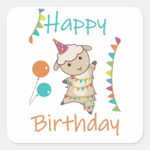 Fijne verjaardag wil jullie graag luike dieren vierkante sticker
