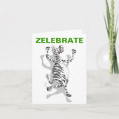 Fijne verjaardag Zebra feest Kaart (Voorkant)