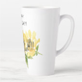Fijne verjaardag!!! zonnebloemlatte latte mok (Rechts)